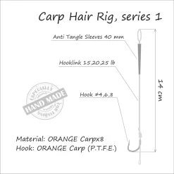 Carp Hair Rigs -Fishing Gear Verkoop life orange carp hair rigs 1