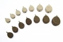 NASH In-line Flat Pear Gravel/clay